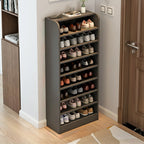 Functional Adjustable Multi-Layer Wooden Shoe Rack Organizer