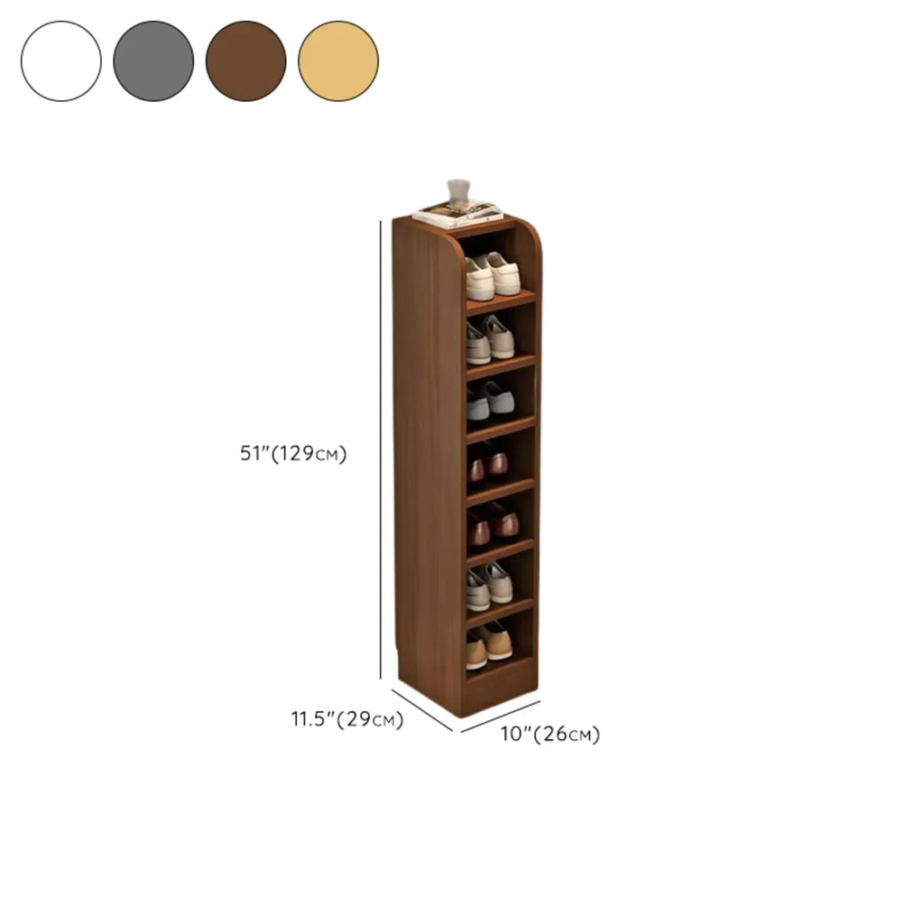 Functional Adjustable Multi-Layer Wooden Shoe Rack Organizer