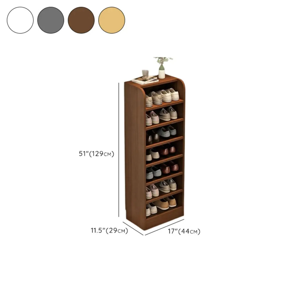 Functional Adjustable Multi-Layer Wooden Shoe Rack Organizer