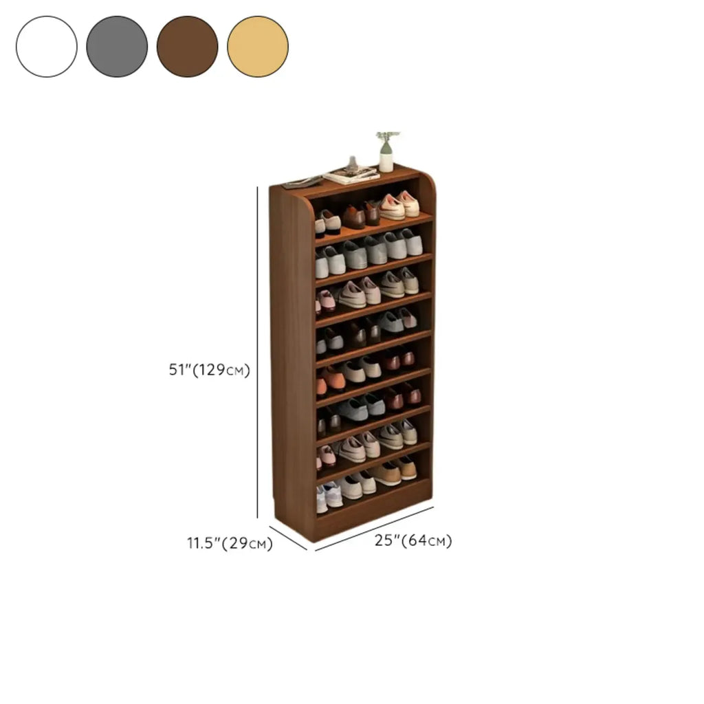 Functional Adjustable Multi-Layer Wooden Shoe Rack Organizer