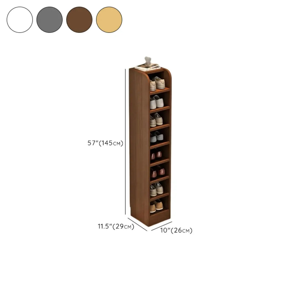 Functional Adjustable Multi-Layer Wooden Shoe Rack Organizer