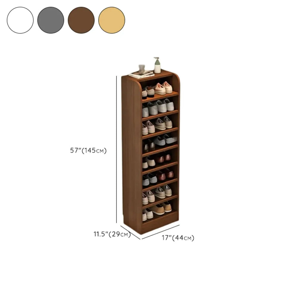 Functional Adjustable Multi-Layer Wooden Shoe Rack Organizer