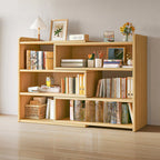 Modern Wood Adjustable Horizontal Bookcase Cube Organizer