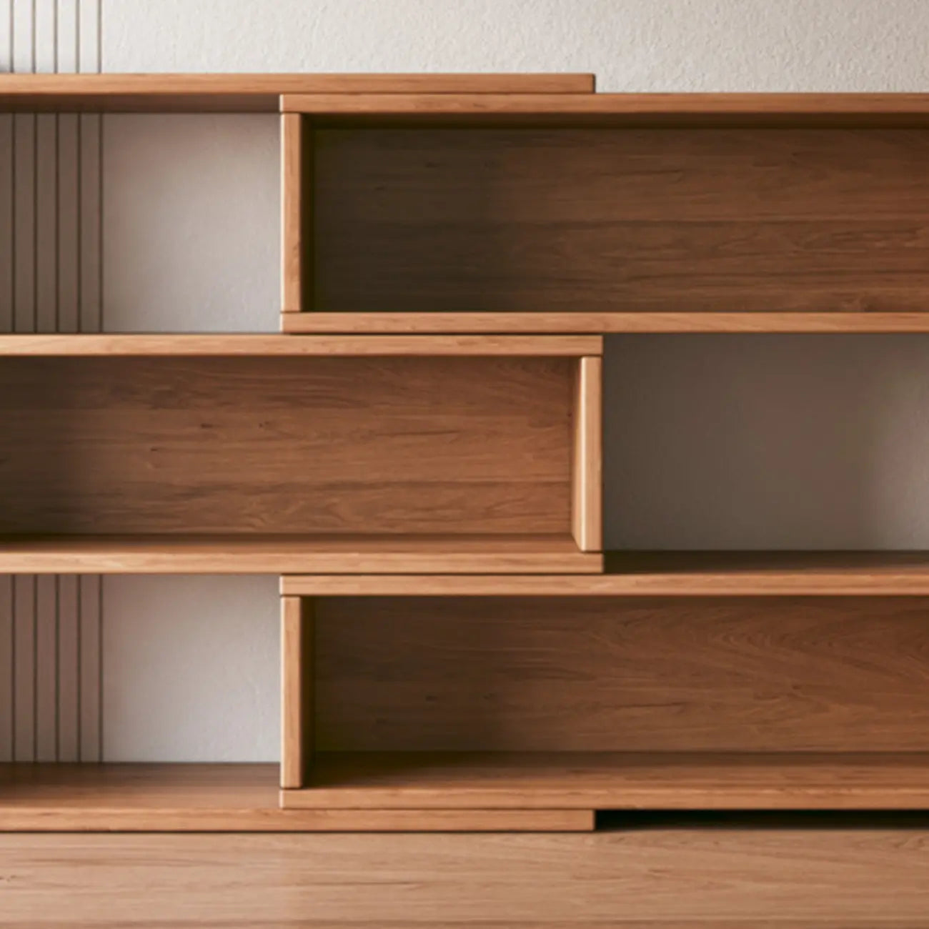 Modern Wood Adjustable Horizontal Bookcase Cube Organizer