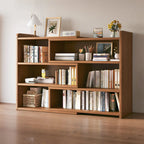 Modern Wood Adjustable Horizontal Bookcase Cube Organizer