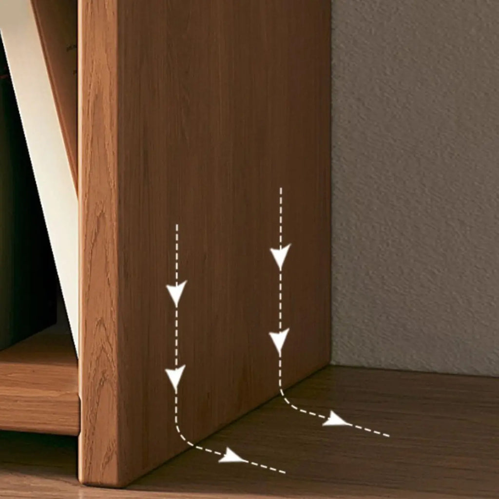 Modern Wood Adjustable Horizontal Bookcase Cube Organizer