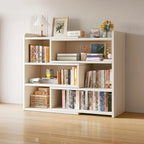 Modern Wood Adjustable Horizontal Bookcase Cube Organizer
