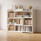 Modern Wood Adjustable Horizontal Bookcase Cube Organizer