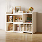 Modern Wood Adjustable Horizontal Bookcase Cube Organizer