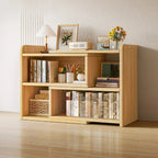 Modern Wood Adjustable Horizontal Bookcase Cube Organizer