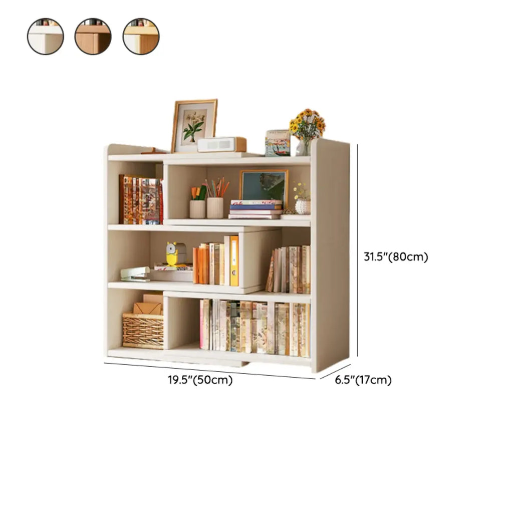 Modern Wood Adjustable Horizontal Bookcase Cube Organizer
