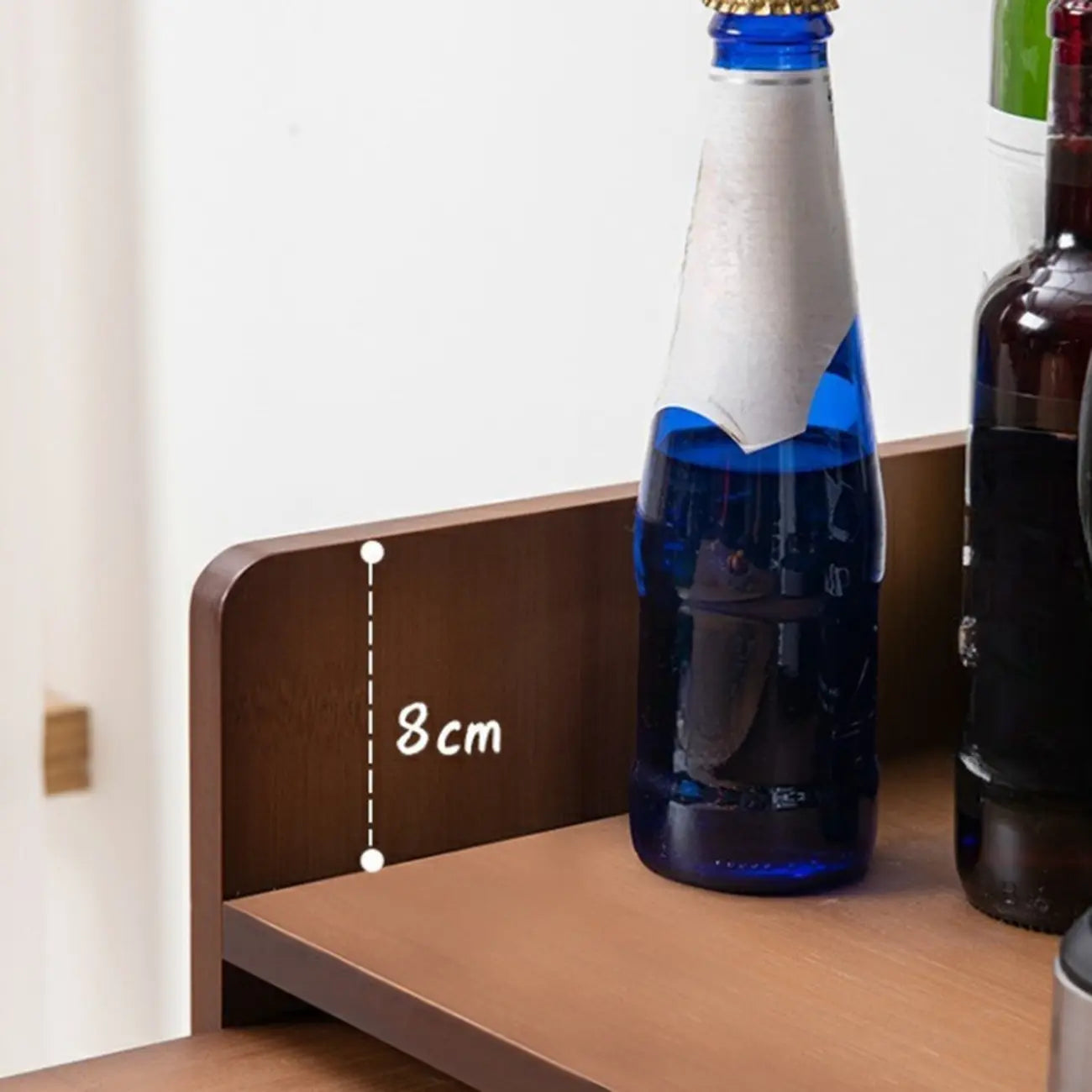 Manual Extension Brown Bamboo Storage Bar Tables