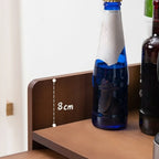 Manual Extension Brown Bamboo Storage Bar Tables