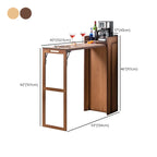 Manual Extension Brown Bamboo Storage Bar Tables
