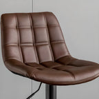 Glam Faux Leather Swivel Adjustable Bar Stools