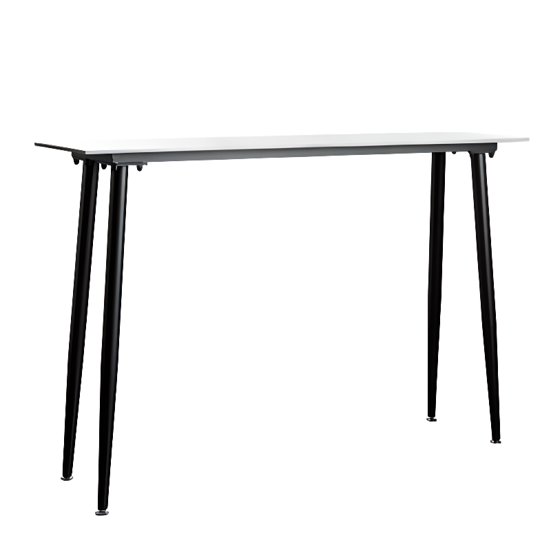 Modern Grey Travertine Top Metal Legs Bar Table for Dining Room