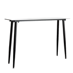 Modern Grey Travertine Top Metal Legs Bar Table for Dining Room