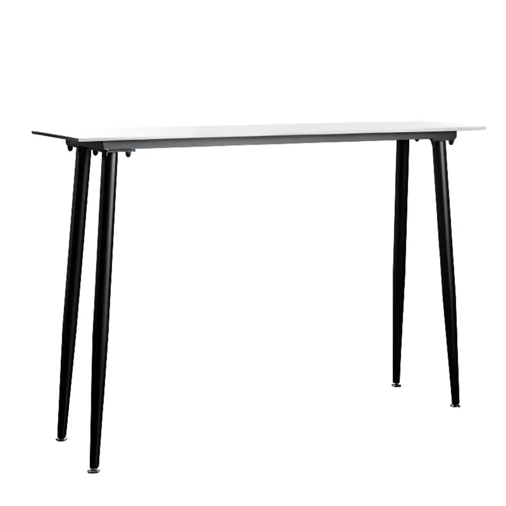 Modern Grey Travertine Top Metal Legs Bar Table for Dining Room