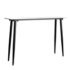Modern Grey Travertine Top Metal Legs Bar Table for Dining Room
