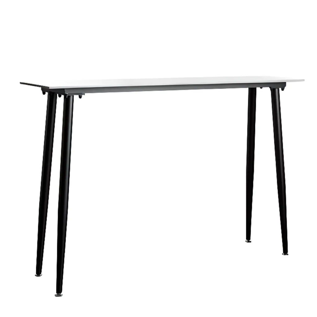 Modern Grey Travertine Top Metal Legs Bar Table for Dining Room