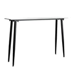 Modern Grey Travertine Top Metal Legs Bar Table for Dining Room