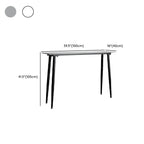 Modern Grey Travertine Top Metal Legs Bar Table for Dining Room