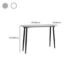 Modern Grey Travertine Top Metal Legs Bar Table for Dining Room
