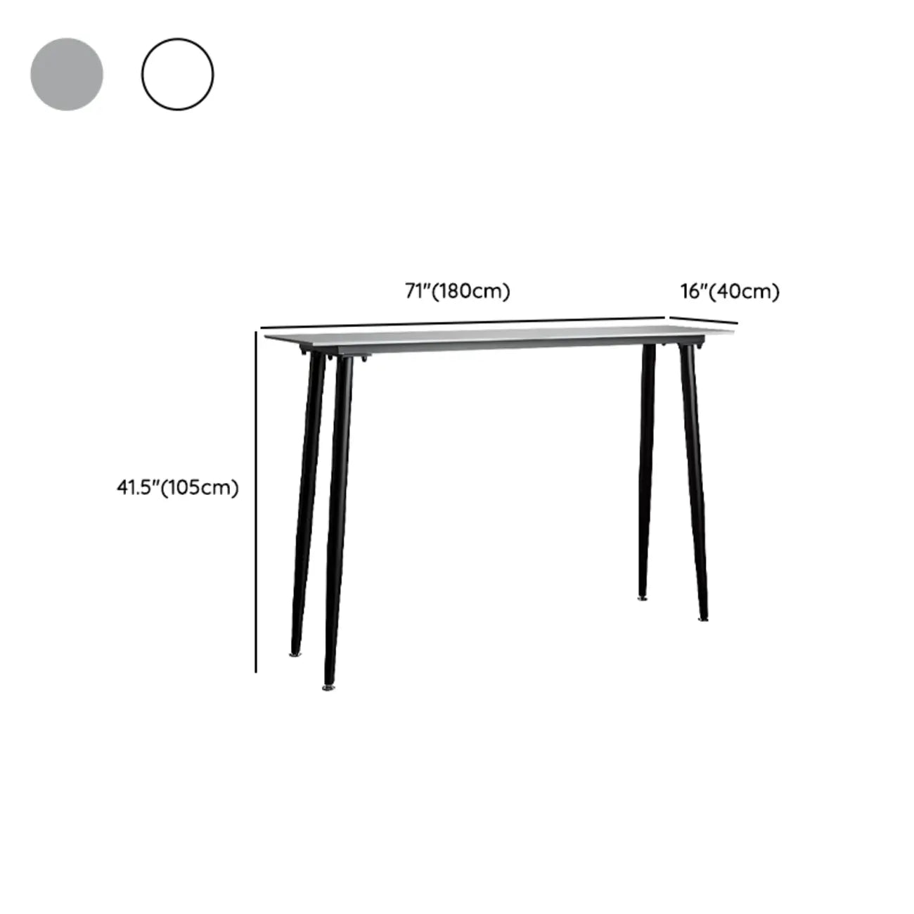 Modern Grey Travertine Top Metal Legs Bar Table for Dining Room