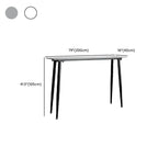 Modern Grey Travertine Top Metal Legs Bar Table for Dining Room
