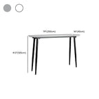 Modern Grey Travertine Top Metal Legs Bar Table for Dining Room