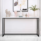 Minimalist Black Metal Bar Tables with Stone Top