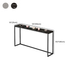 Minimalist Black Metal Bar Tables with Stone Top