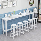 Modern White Metal Fixed Top Design Bar Tables