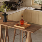 Stylish Brown Natural Wooden Bar Table for Home Bistro