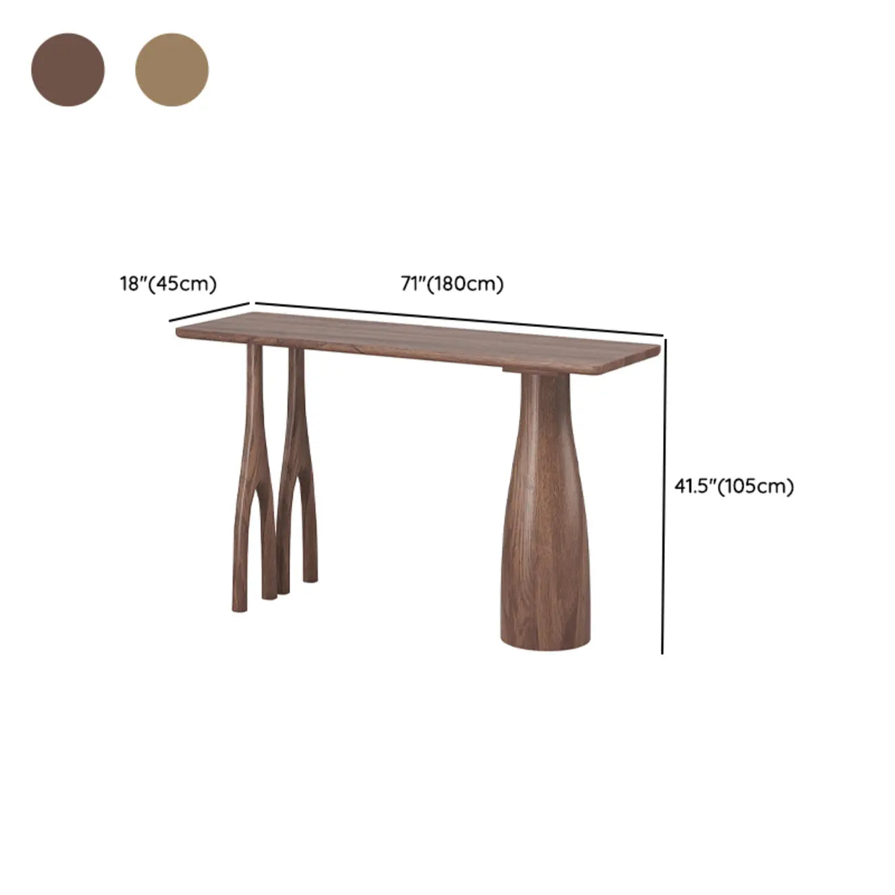 Stylish Brown Natural Wooden Bar Table for Home Bistro