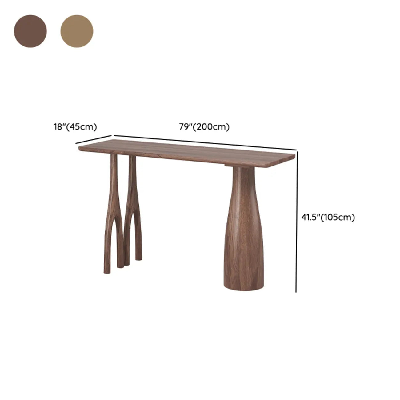 Stylish Brown Natural Wooden Bar Table for Home Bistro