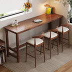 Modern Rubberwood Bar Tables with Trestle Base