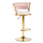 Modern Velvet Swivel Adjustable Bar Stools