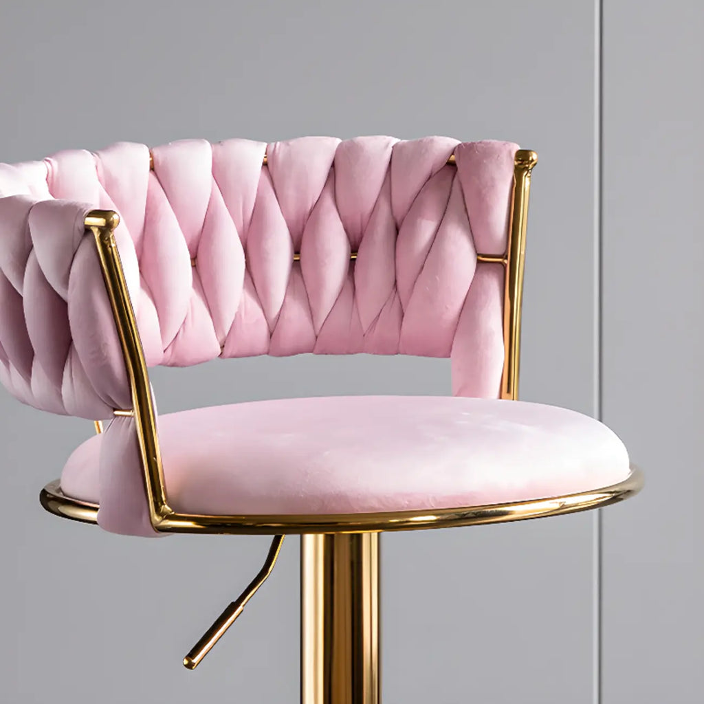 Modern Velvet Swivel Adjustable Bar Stools
