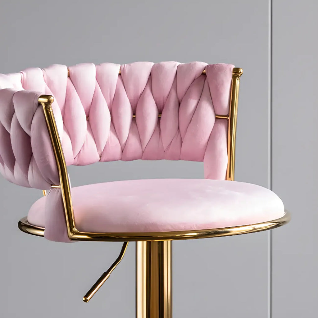 Modern Velvet Swivel Adjustable Bar Stools