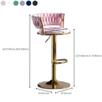 Modern Velvet Swivel Adjustable Bar Stools