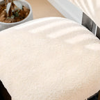 Wooden Boucle Cushioned Backrest Bar Stool