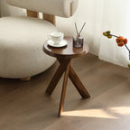 Contemporary Black Wooden Tripod Side Table