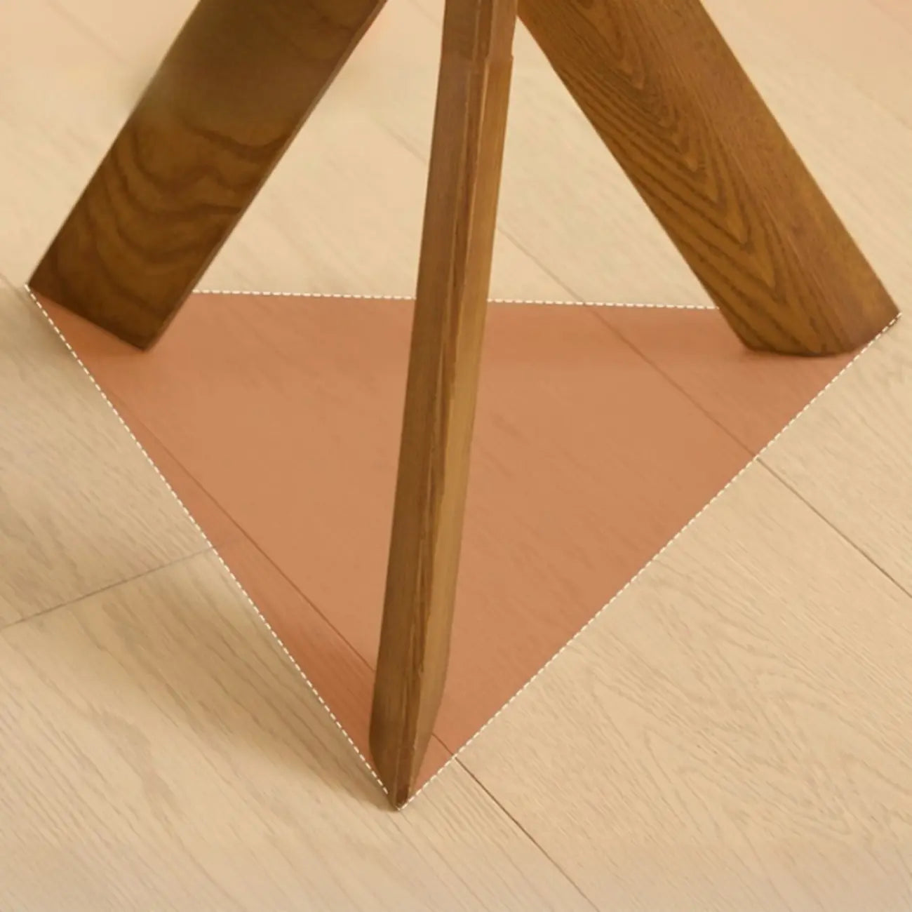 Contemporary Black Wooden Tripod Side Table
