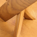 Contemporary Black Wooden Tripod Side Table