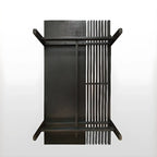Black Rectangular Chic Rectangle Wood Coffee Table