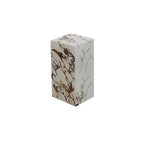 Modern Rectangular Gray Stone Coffee Table