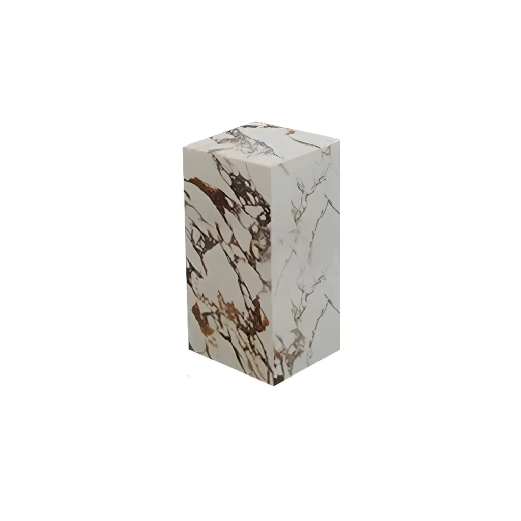 Modern Rectangular Gray Stone Coffee Table