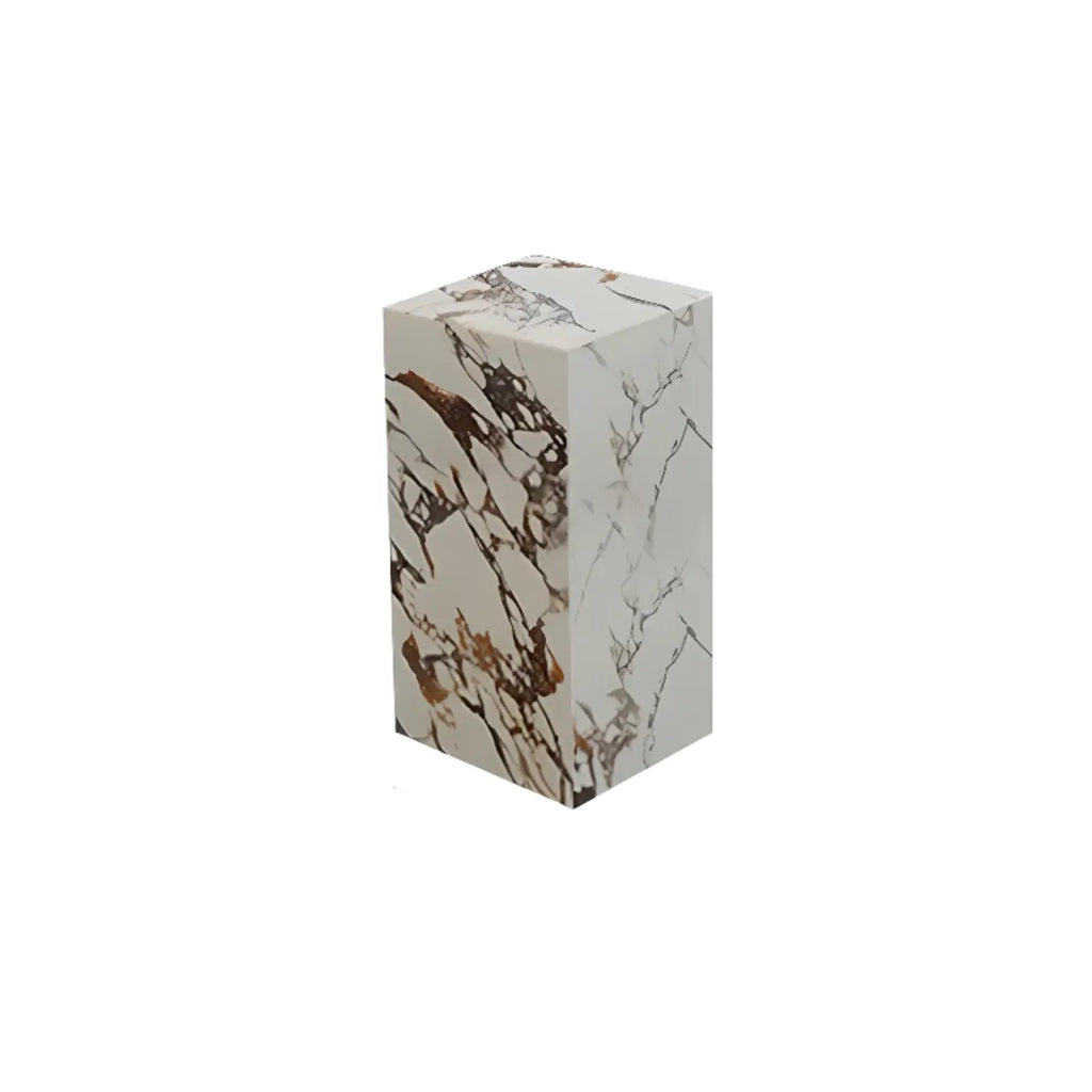 Modern Rectangular Gray Stone Coffee Table