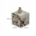 Modern Rectangular Gray Stone Coffee Table